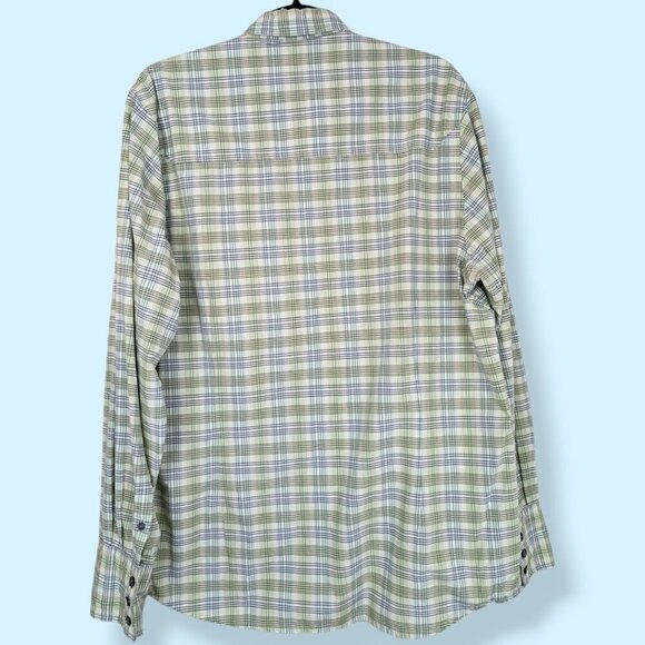 Kenneth Cole Reaction 100% Cotton Plaid Shirt - Picture 2 of 6